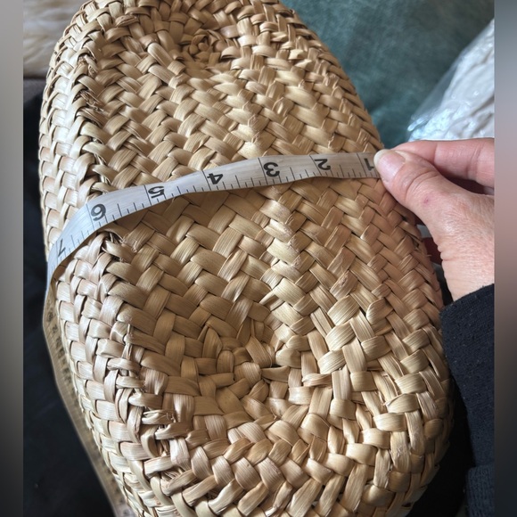 Celine Triomphe logo raffia tote shoulder bag large - Picture 15 of 15